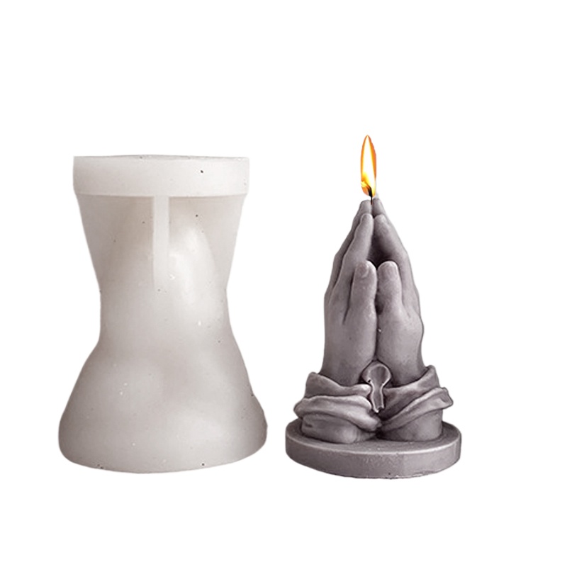 Model Kit Cement - Cetakan lilin silikon tangan doa cetakan