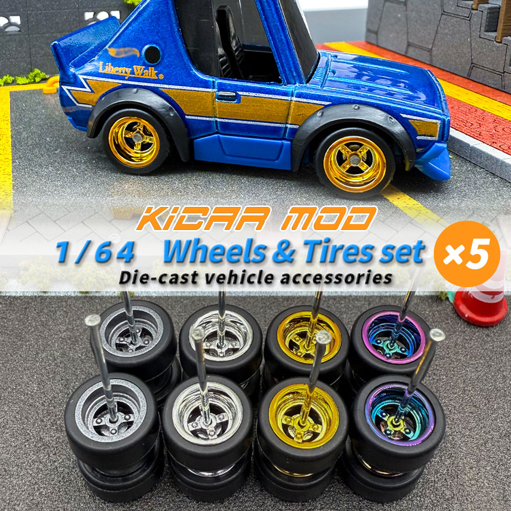 Model Kit Car - Roda Model 1/64 yang Dapat Dilepas,