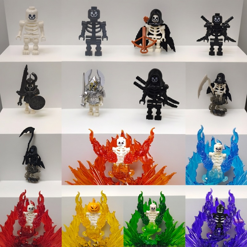 Model Kit Horse - Boneka Mini Tentara Tengkorak Halloween MOC