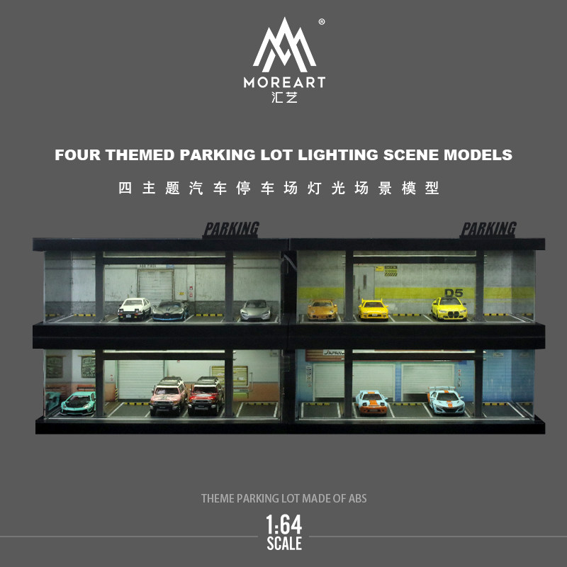 Model Kit Car - 1:64 Model Kit Garasi Tempat Parkir