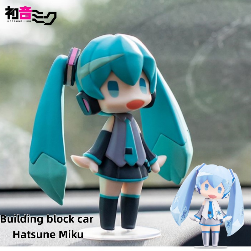 Model Kit Car - Set Figur Anime Miku & Blok