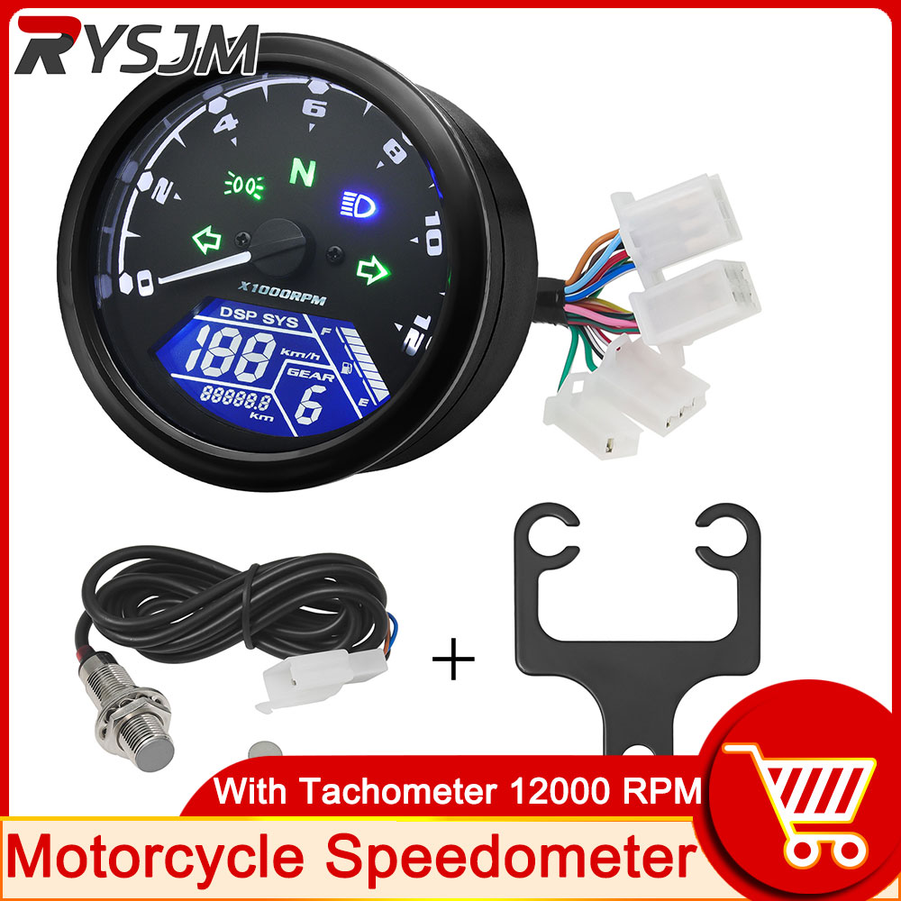 Model Kit Vespa - AD Speedometer sepeda motor Universal, Speedometer