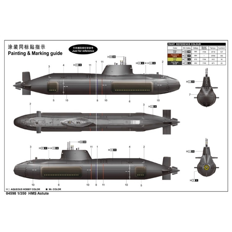 TRUMPETER 1/350 Skala HMS Astu - Model Kit U Boat ulasan dan harga