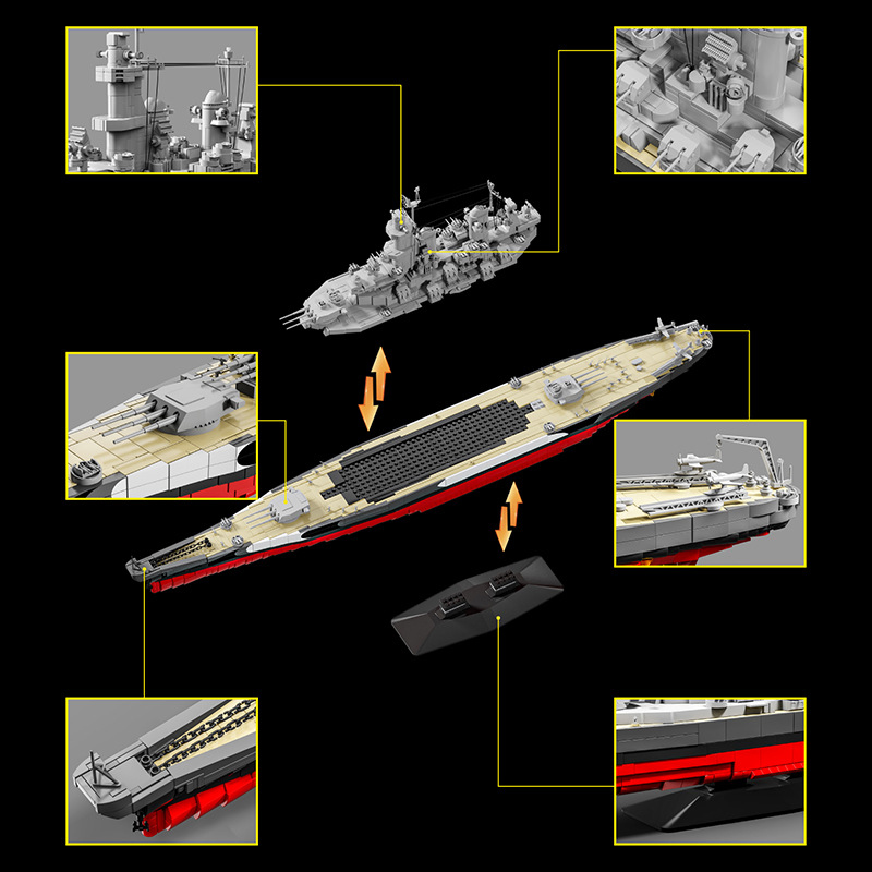 Militer 1:300 USS Missouri Set - Model Kit Uss Missouri ulasan dan harga