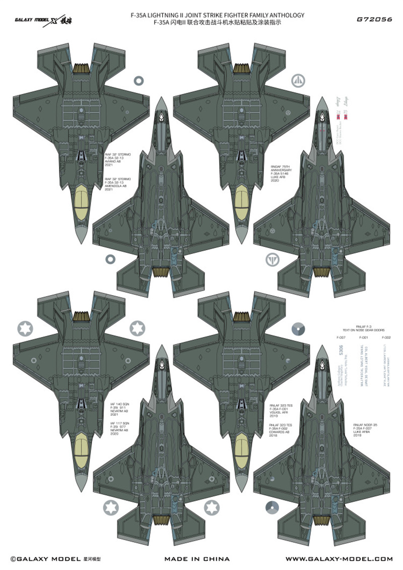 Galaxy 1/72 Skala F-35A Lightn - Model Kit Tamiya ulasan dan harga