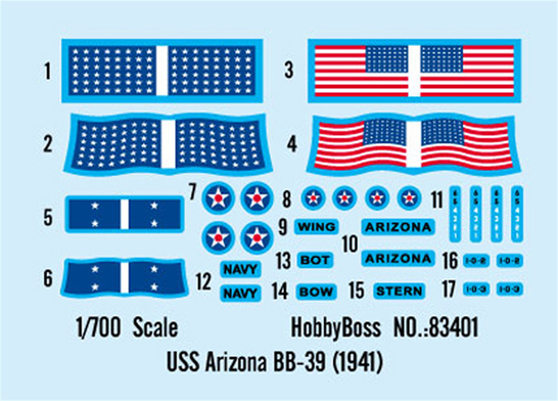 HobbyBoss 83401 1/700 skala US - Model Kit Uss Arizona ulasan dan harga