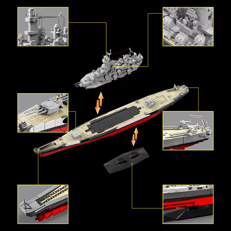 2568pcs Model Kapal Perang USS - Model Kit Uss Missouri ulasan dan harga